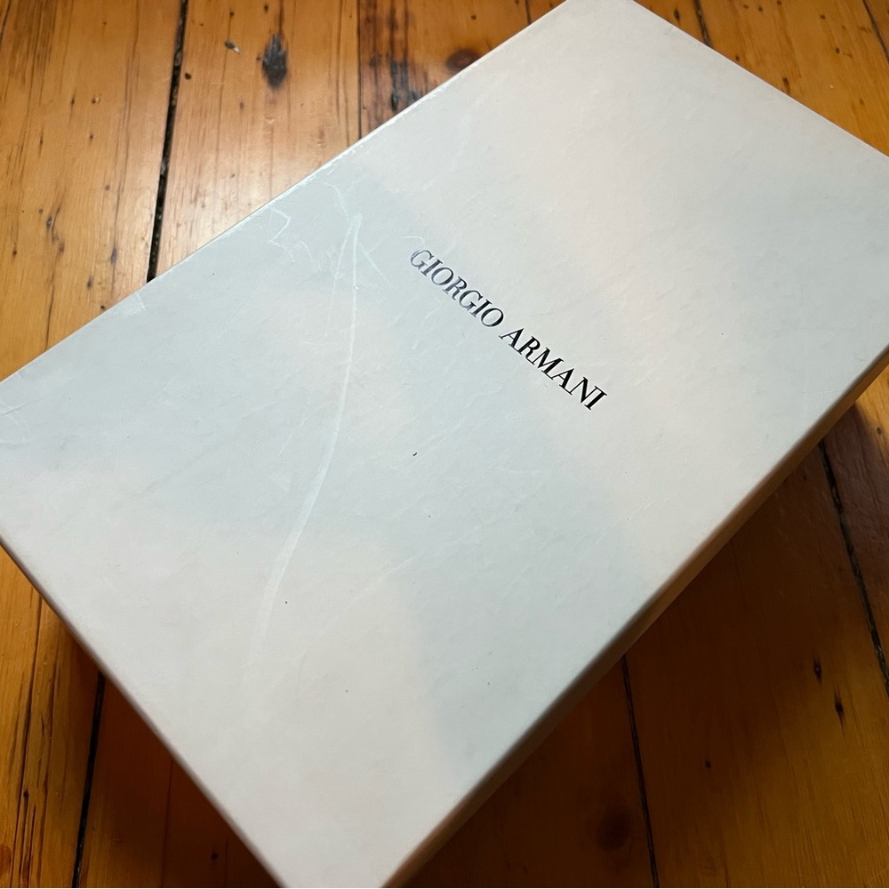 Giorgio Armani black leather oxfords “New” - Picture 6 of 7